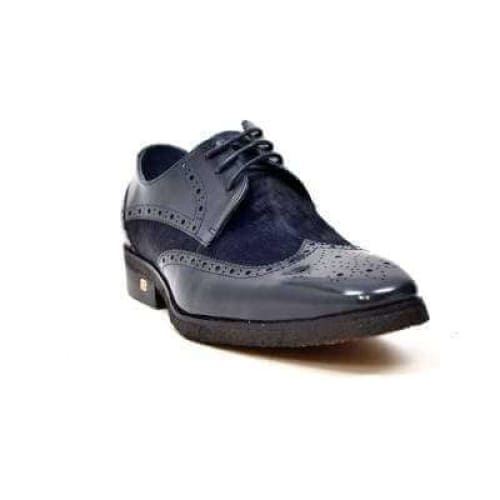 British Walkers Charles Men’s Navy Blue Leather Oxford