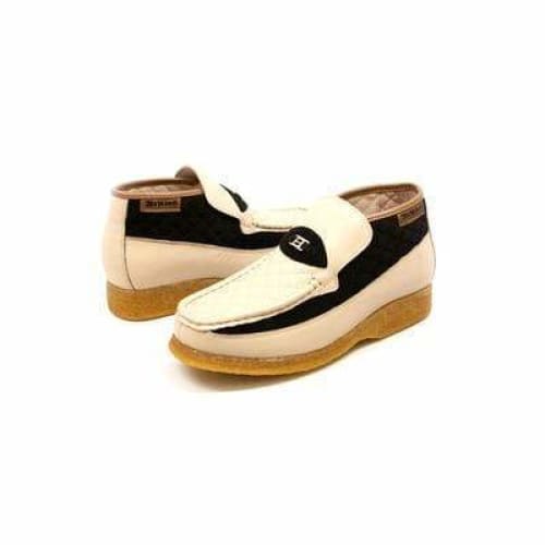 British Walkers Checkers Men's Beige And Brown Suede Slip Ons Shoes by British Walkers – Don't Panic Shoes