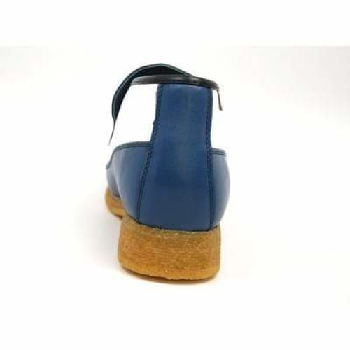 British Walkers Checkers Men's Blue And White Leather Slip Ons Shoes by British Walkers – Don't Panic Shoes