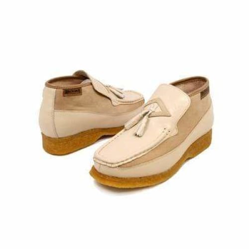 British Walkers Classic Men's Beige Leather And Suede Slip On Shoes by British Walkers – Don't Panic Shoes