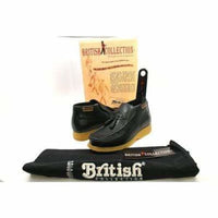 Thumbnail for British Walkers Classic Men’s Black Leather Slip On Ankle