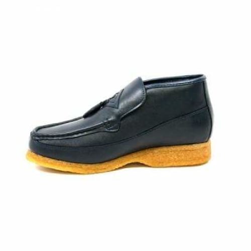 British Walkers Classic Men's Navy Blue Leather Slip On Shoes by British Walkers – Don't Panic Shoes