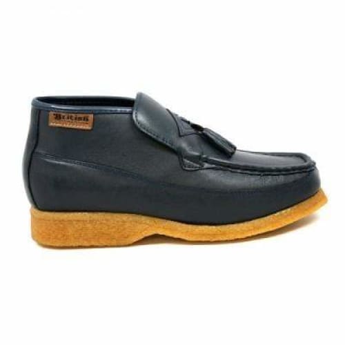 British Walkers Classic Men's Navy Blue Leather Slip On Shoes by British Walkers – Don't Panic Shoes