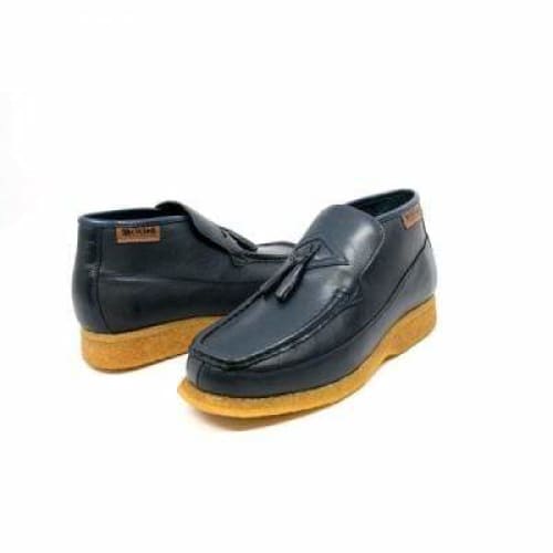 British Walkers Classic Men's Navy Blue Leather Slip On Shoes by British Walkers – Don't Panic Shoes