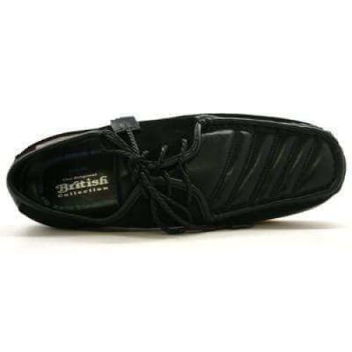 British Walkers Crown Men's Black Leather And Suede Crepe Sole Shoes by British Walkers – Don't Panic Shoes