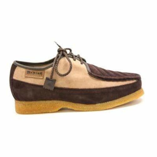 British Walkers Crown Men's Brown And Beige Suede Crepe Sole Low Top Shoes Shoes by British Walkers – Don't Panic Shoes