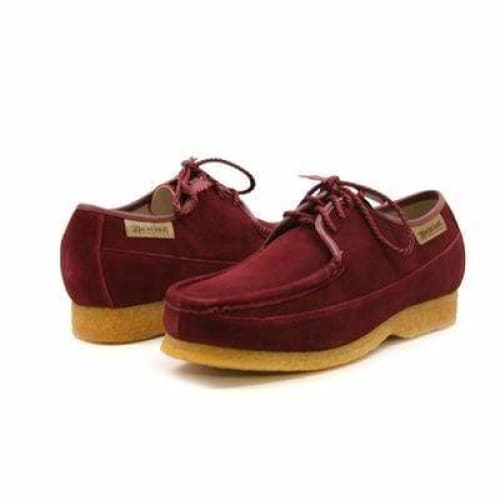 British Walkers Crown Men's Burgundy Suede Crepe Sole Low Top Shoes Shoes by British Walkers – Don't Panic Shoes