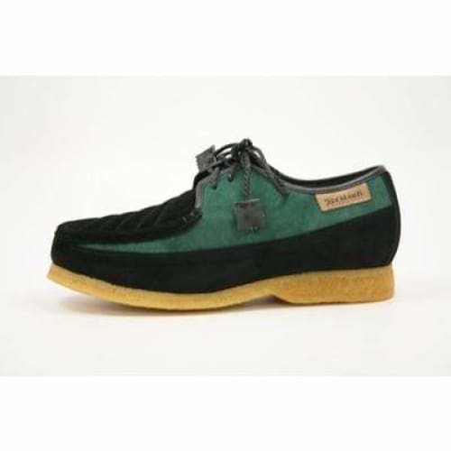 British Walkers Crown Men's Green And Black Suede Crepe Sole Shoes by British Walkers – Don't Panic Shoes