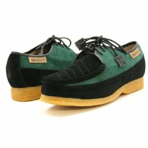 British Walkers Crown Men's Green And Black Suede Crepe Sole Shoes by British Walkers – Don't Panic Shoes