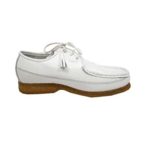 British Walkers Crown Men's White Leather Shoes by British Walkers – Don't Panic Shoes