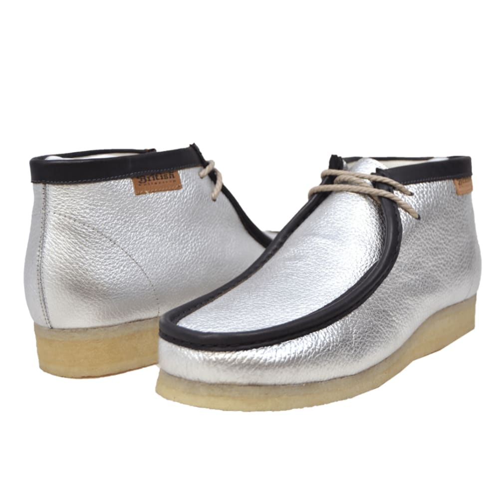 British Walkers Custom Walker 100 Men's All Metallic And Black Trim Chukka Boots Shoes by British Walkers – Don't Panic Shoes