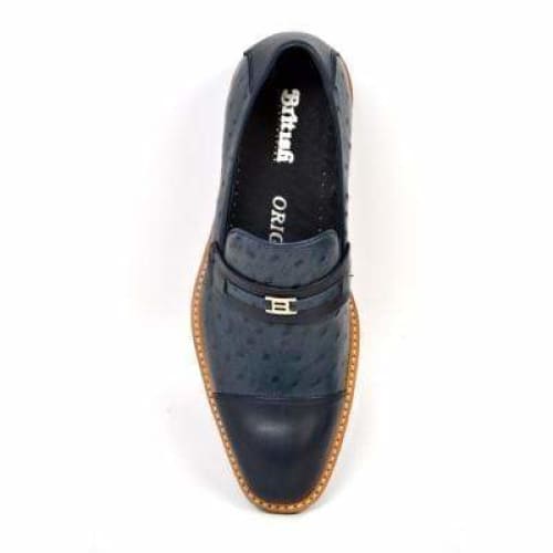 British Walkers Dolche Men's Navy Blue Leather Loafers Shoes by British Walkers – Don't Panic Shoes