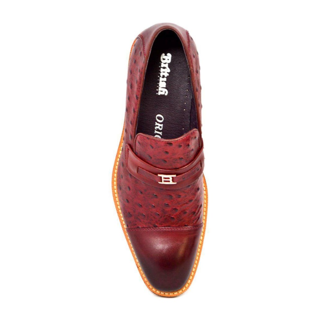 British Walkers Dolche Men's Ostrich Leather Slip Ons Shoes by British Walkers – Don't Panic Shoes