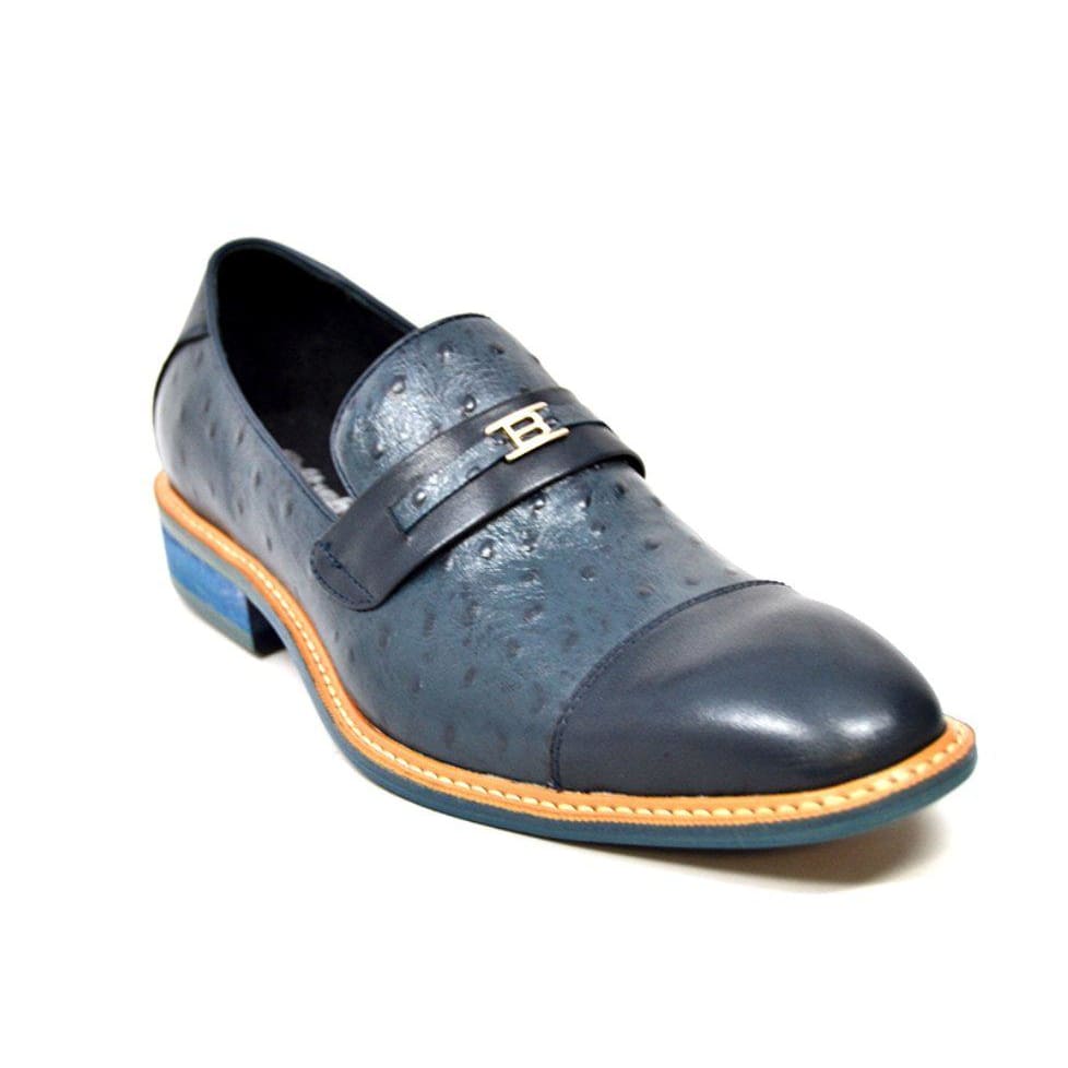 British Walkers Dolche Men's Ostrich Leather Slip Ons Shoes by British Walkers – Don't Panic Shoes