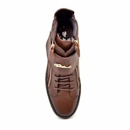 BritiSh Walkers Empire Men’s Brown Leather Crepe - Sole High - Top Boots – HAndcrafted Classic Of Rich Color and Modern British Style Shoes by British Walkers – Don't Panic Shoes