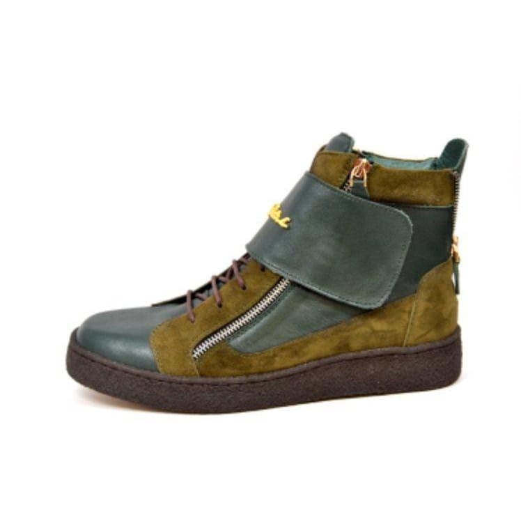 BritiSh Walkers Empire Men’s Leather & Suede Crepe - Sole High - Top Boots – HAndcrafted Hybrid Of Classic Style and Modern Comfort Shoes by British Walkers – Don't Panic Shoes