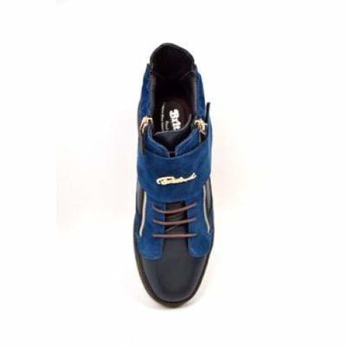 British Walkers Empire Men’s Navy Blue Leather Crepe Sole