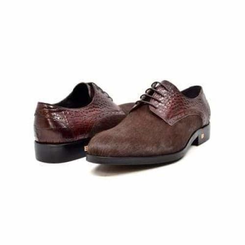 British Walkers Executive Men's Brown Leather And Pony Skin Dress Shoes Shoes by British Walkers – Don't Panic Shoes