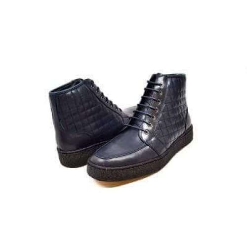 British Walkers Extreme Navy Blue Leather High Top