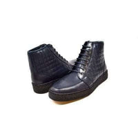 Thumbnail for British Walkers Extreme Navy Blue Leather High Top