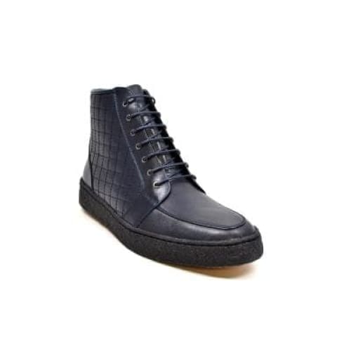 British Walkers Extreme Navy Blue Leather High Top With Crepe Sole High Tops Shoes by British Walkers – Don't Panic Shoes