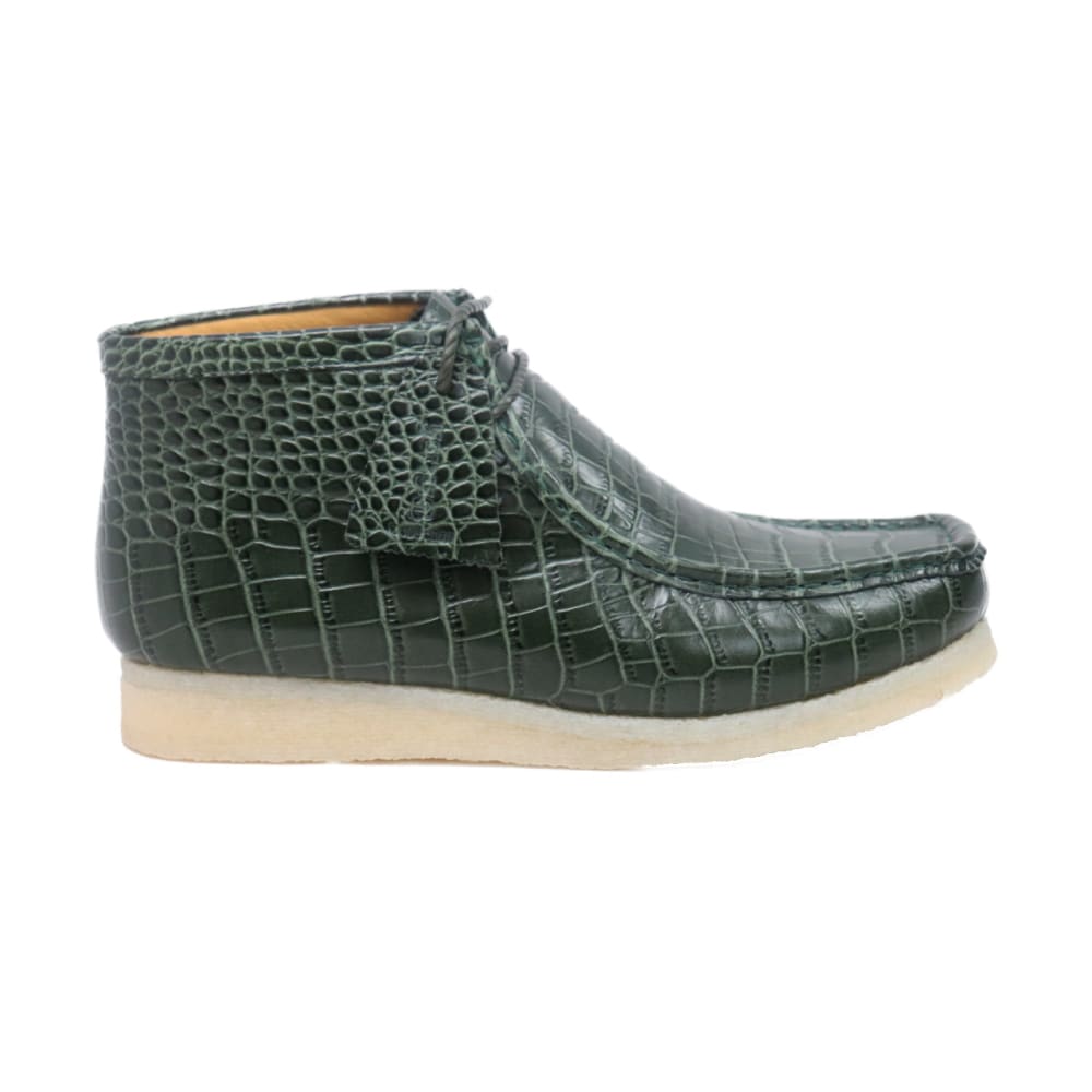 BritiSh Walkers Gators Men’s Green Alligator Leather Chukka Boots – HAndcrafted Limited Edition Statement Of Exotic Elegance and Modern British Luxury Shoes by British Walkers – Don't Panic Shoes