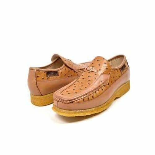 British Walkers Harlem Men's Cognac Tan Leather Crepe Sole Slip On Shoes Shoes by British Walkers – Don't Panic Shoes