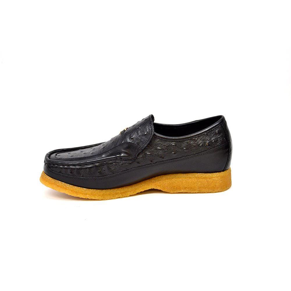 British Walkers Harlem Men's Ostrich Leather Slip Ons Shoes by British Walkers – Don't Panic Shoes