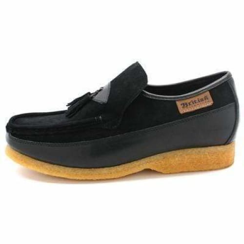 British Walkers King Men's Old School Black Suede Slip On Shoes Shoes by British Walkers – Don't Panic Shoes