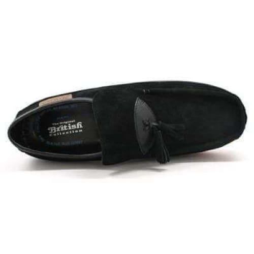 British Walkers King Men's Old School Black Suede Slip On Shoes Shoes by British Walkers – Don't Panic Shoes