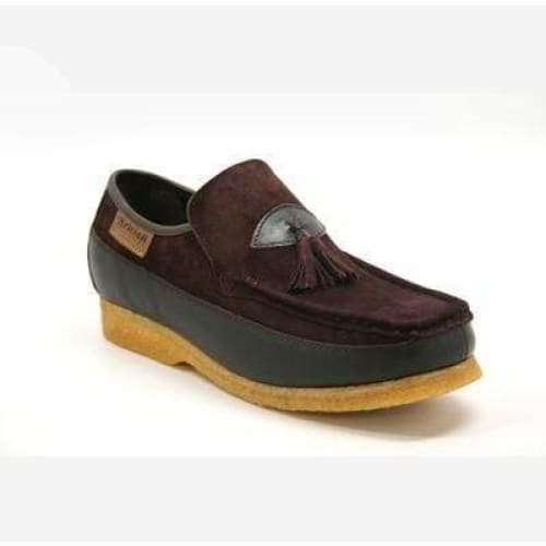 British Walkers King Men's Old School Brown Suede Slip On Shoes Shoes by British Walkers – Don't Panic Shoes