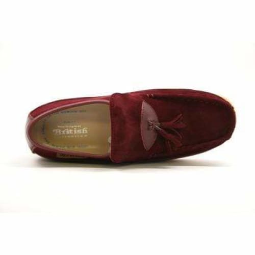 British Walkers King Men's Old School Burgundy Suede Slip On Shoes Shoes by British Walkers – Don't Panic Shoes