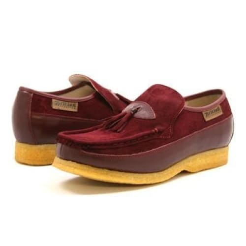 British Walkers King Men's Old School Burgundy Suede Slip On Shoes Shoes by British Walkers – Don't Panic Shoes
