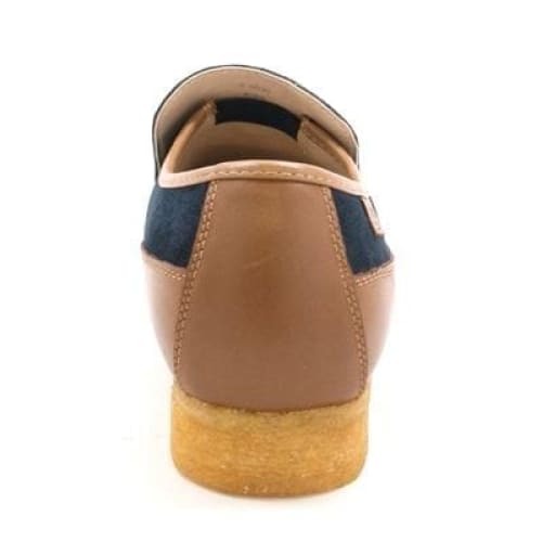 British Walkers King Men's Old School Navy And Tan Suede Slip On Shoes Shoes by British Walkers – Don't Panic Shoes