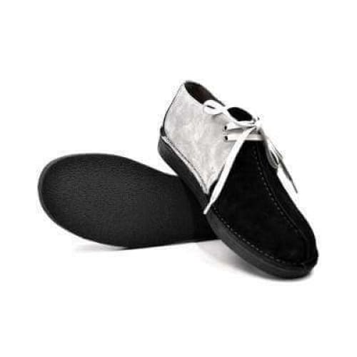 BritiSh Walkers Kingston Men’s Black & Gray Split - Toe Leather & Suede Shoes – Handcrafted Dual - Tone Masterpiece Of Modern British Luxury Shoes by British Walkers – Don't Panic Shoes