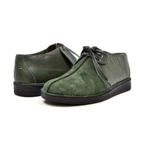 BritiSh Walkers Kingston Men’s Green Split - Toe Leather & Suede Shoes – Handcrafted Vintage Luxury With Modern Artisanal Sophistication Shoes by British Walkers – Don't Panic Shoes