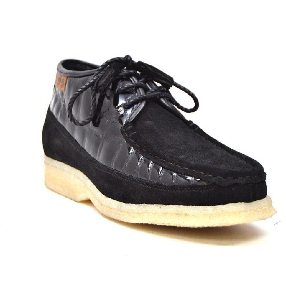 BritiSh Walkers Knicks Croc Men’s Exotic Crocodile Leather & Suede Chukka Boots – Handcrafted Urban Luxury With Bold Signature Style Shoes by British Walkers – Don't Panic Shoes
