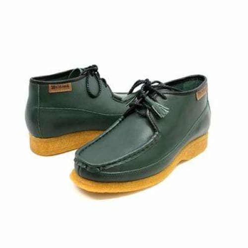 British Walkers Knicks Men's Green Leather Mid Top Chukka Boots Shoes by British Walkers – Don't Panic Shoes