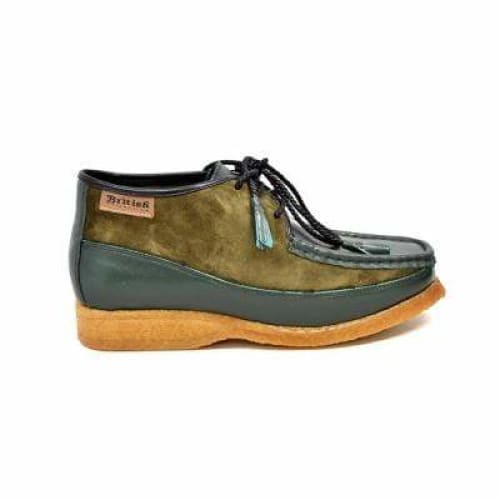 British Walkers Knicks Men's Green Suede And Leather Ankle Boots Shoes by British Walkers – Don't Panic Shoes