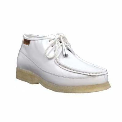 British Walkers Knicks Men's White Leather Lace Up Shoes by British Walkers – Don't Panic Shoes
