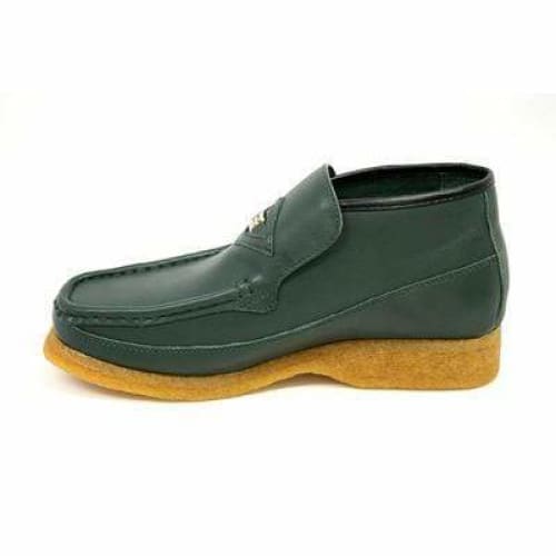 British Walkers Bwb Men’s Green Leather Slip On Ankle Boots