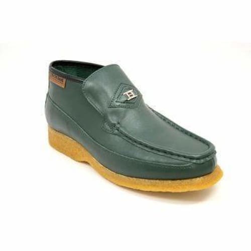British Walkers Bwb Men’s Green Leather Slip On Ankle Boots