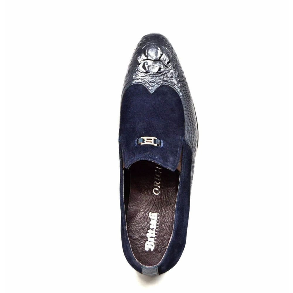 British Walkers Men's Shiraz Navy Blue Leather Loafers Shoes by British Walkers – Don't Panic Shoes