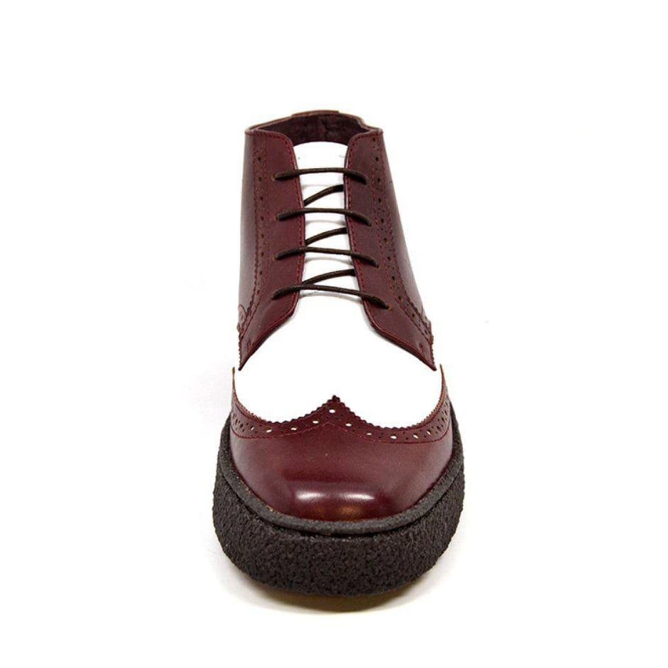British Walkers Men's Wingtip Burgundy And White Shoes by British Walkers – Don't Panic Shoes