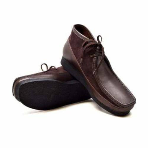 BritiSh Walkers New Castle – Brown Leather & Suede Men’s Chukka Boot | Classic Two - Tone Craft With Modern Refined Appeal Shoes by British Walkers – Don't Panic Shoes