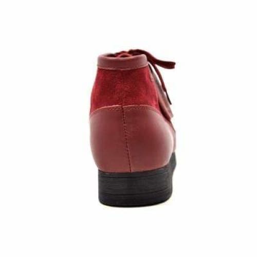 BritiSh Walkers New Castle – Cherry Red Leather & Suede Men’s Chukka Boot | Rich Two - Tone Craft With Bold British Elegance Shoes by British Walkers – Don't Panic Shoes