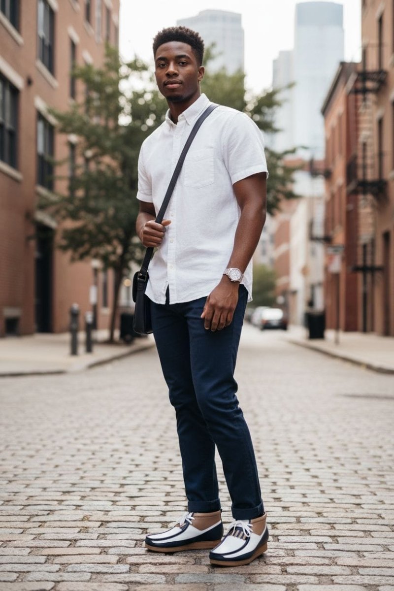 BritiSh Walkers New Castle – French Lambskin Men’s Moc - Toe Ankle Boot | Premium Heritage Craft With Soft Luxe Comfort Three Quarters by British Walkers – Don't Panic Shoes