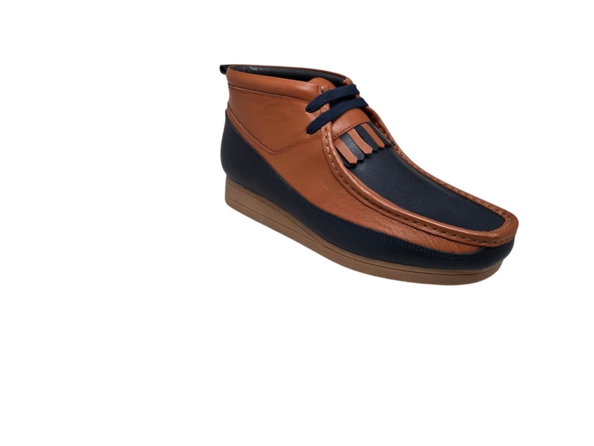 BritiSh Walkers New Castle – French Lambskin Men’s Moc - Toe Ankle Boot | Premium Heritage Craft With Soft Luxe Comfort Three Quarters by British Walkers – Don't Panic Shoes