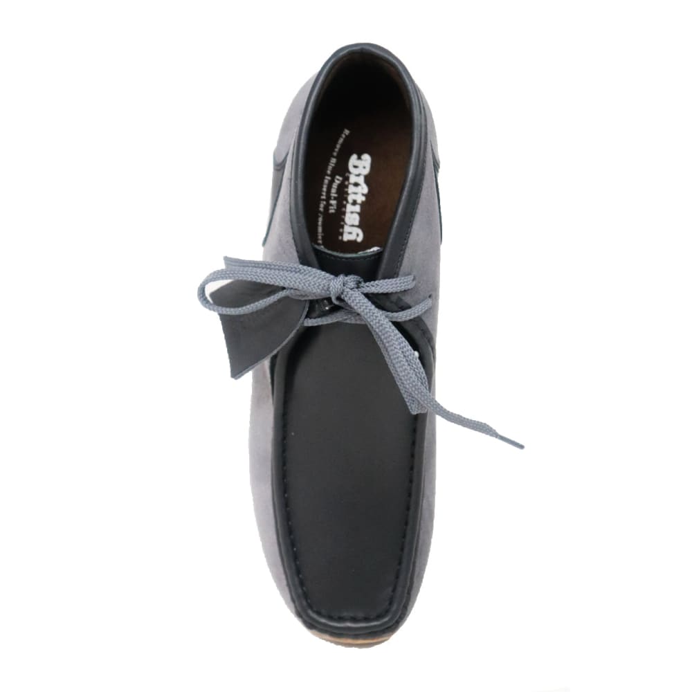 BritiSh Walkers New Castle Gt – Gray & Black Suede Men’s Chukka Boot | Modern - Sole Two - Tone Craft With Signature Gt Style Shoes by British Walkers – Don't Panic Shoes