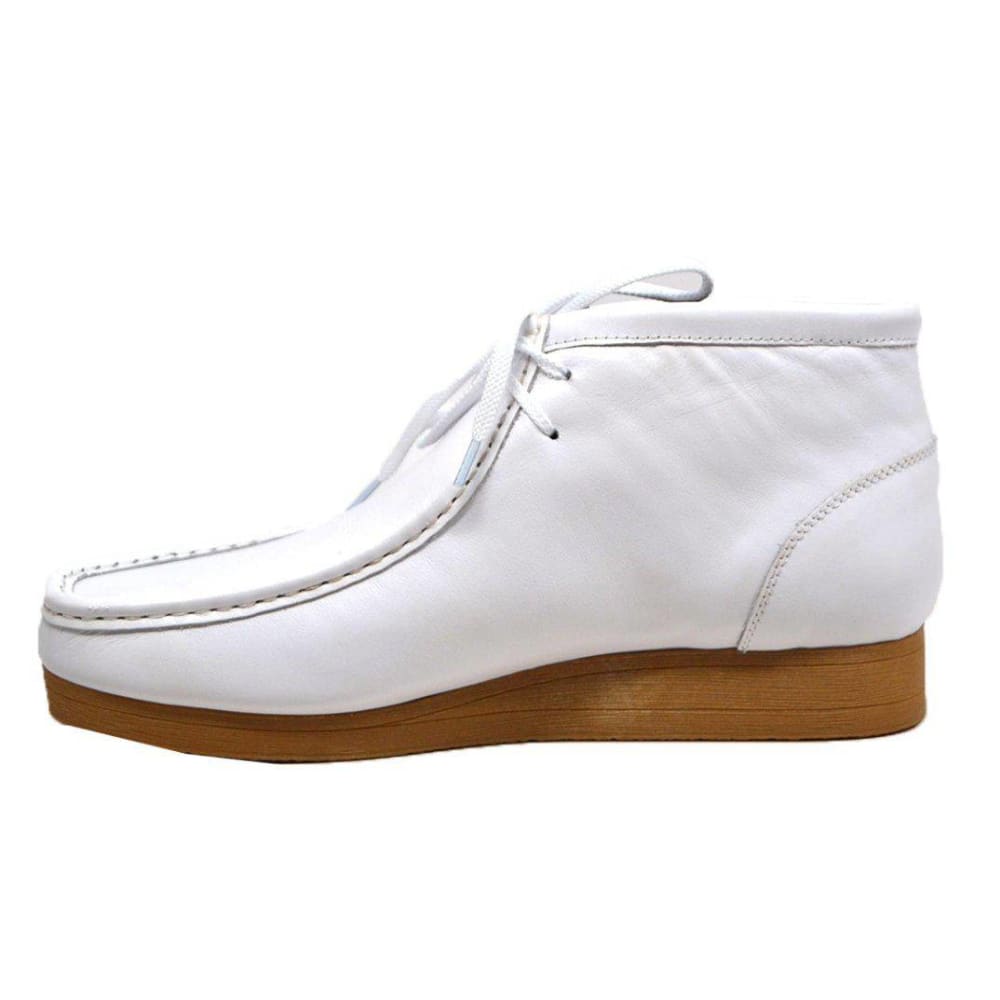 BritiSh Walkers New Castle Men’s White Leather Chukka Boots – Handcrafted Minimalist Luxury With Timeless British Refinement Shoes by British Walkers – Don't Panic Shoes